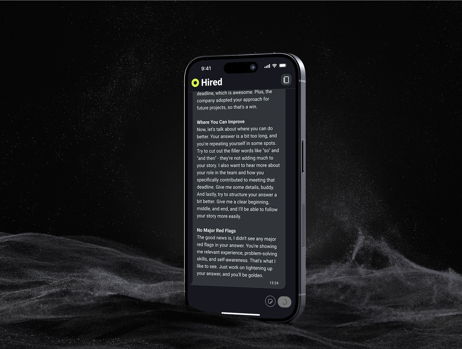 Hired mobile app