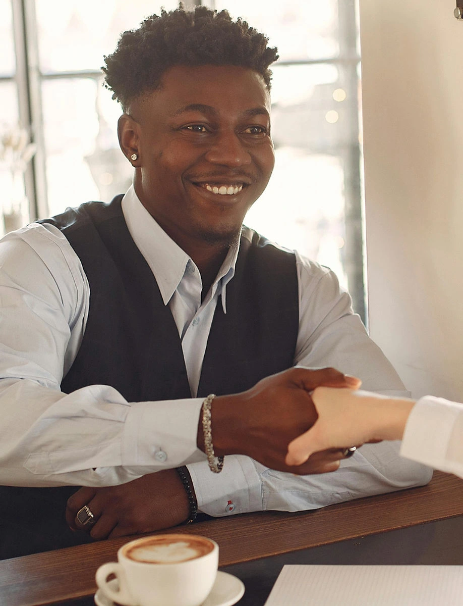 A candidate in an interview